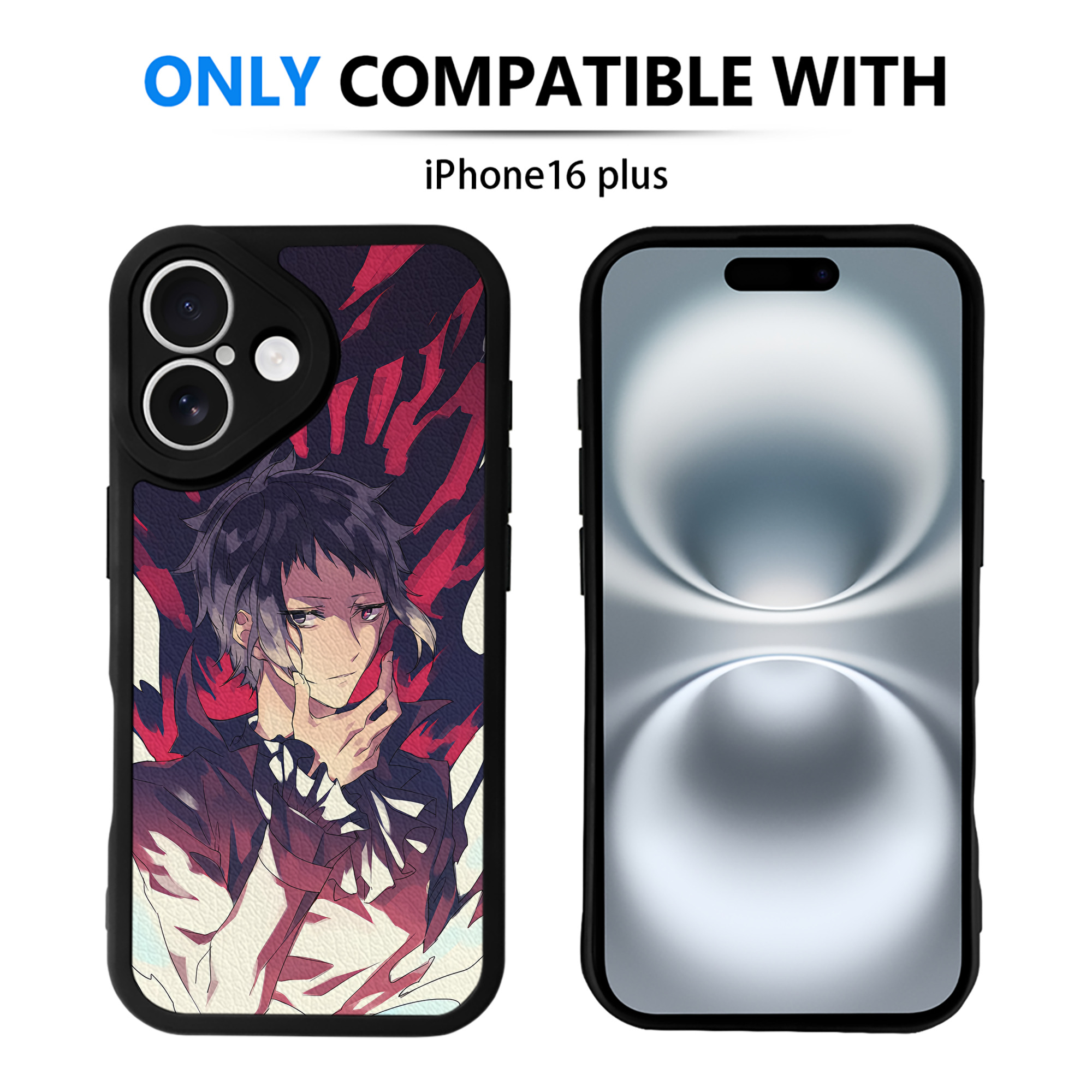 （画像用） 文豪ストレイドッグス Bungo Stray Dogs 【iPhone 16シリーズ対応】シリコンスマホケース（レザー調） 材質：シリコン
